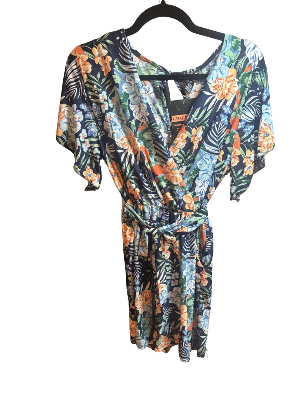 La La Muse Boho Contemporary Romper In Floral Print M or Lg NWT